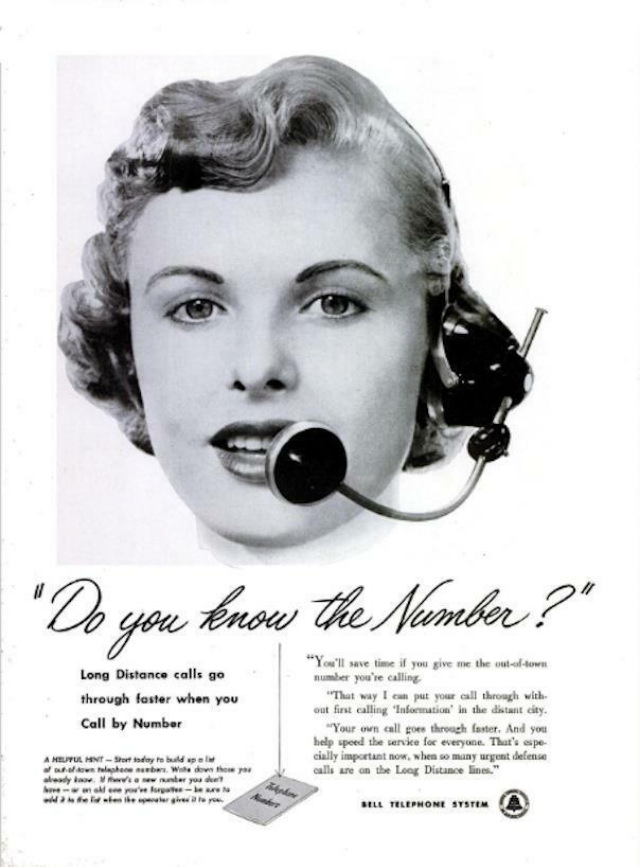 The Voice with a Smile: Vintage Bell Telephone System ads from Between the 1930s and 1950s