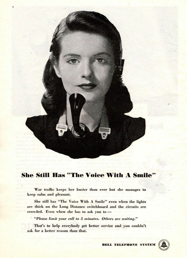 The Voice with a Smile: Vintage Bell Telephone System ads from Between the 1930s and 1950s