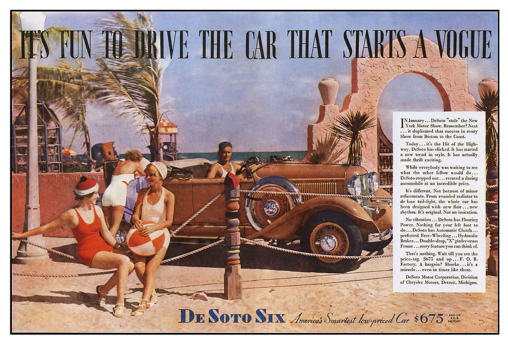 DeSoto advertising, 1932.