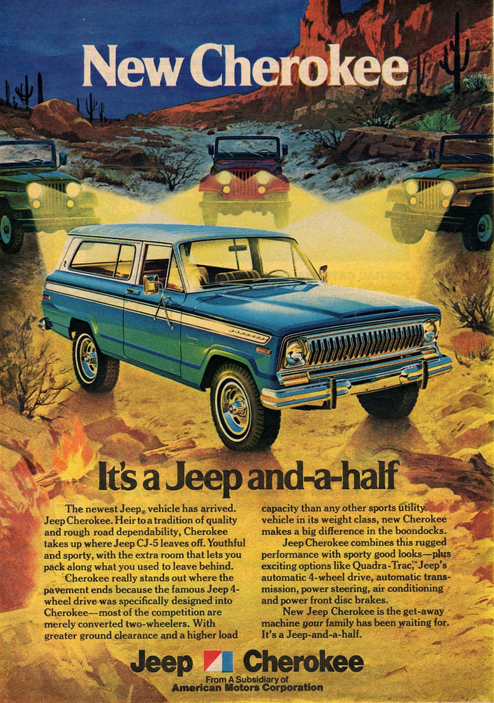 Jeep Cherokee advertising, 1963.