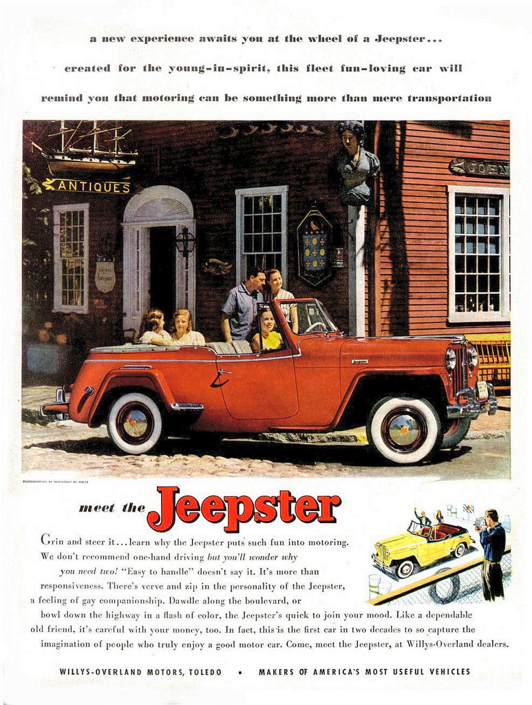 Jeepster advertising, 1948.