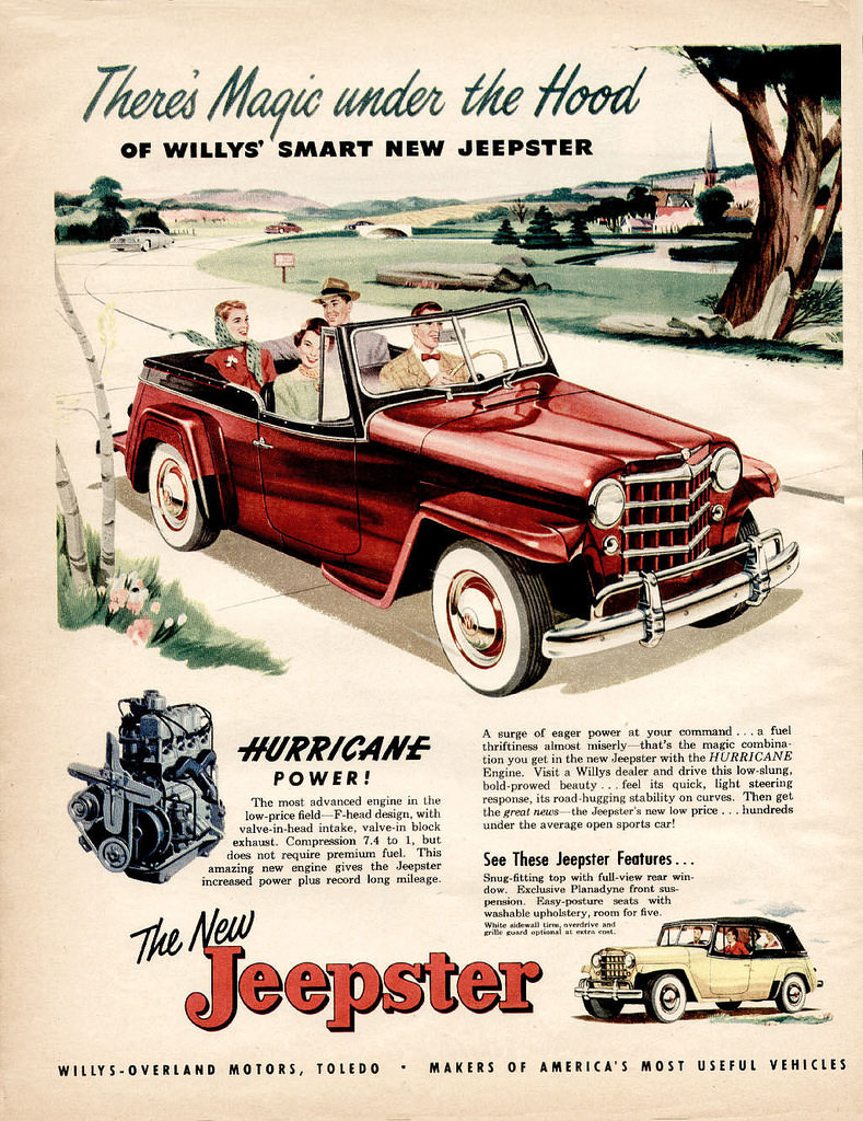 Jeepster advertising, 1950.