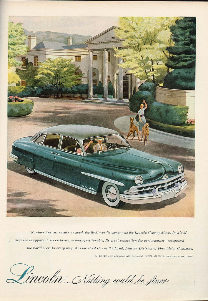 Lincoln advertising, 1950.