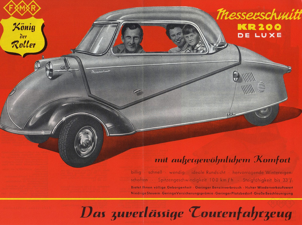Messerschmitt Kabinenroller 200 advertising, 1955.