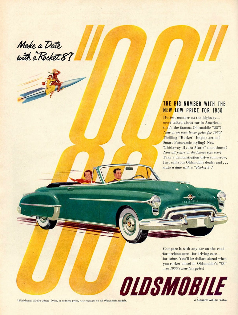 Oldsmobile advertising, 1950.