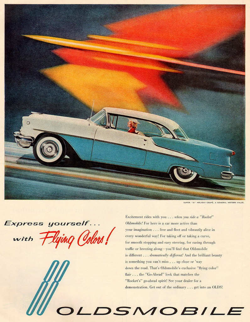 Oldsmobile advertising, 1955.