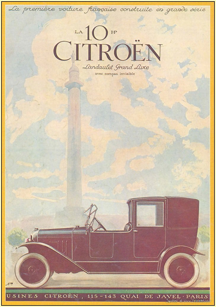 The 10 hp Citroën advertising, 1919.