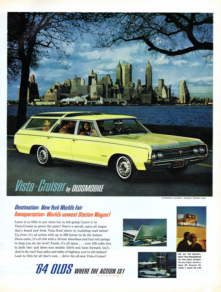 1964 Oldsmobile Vista-Cruiser advertising.