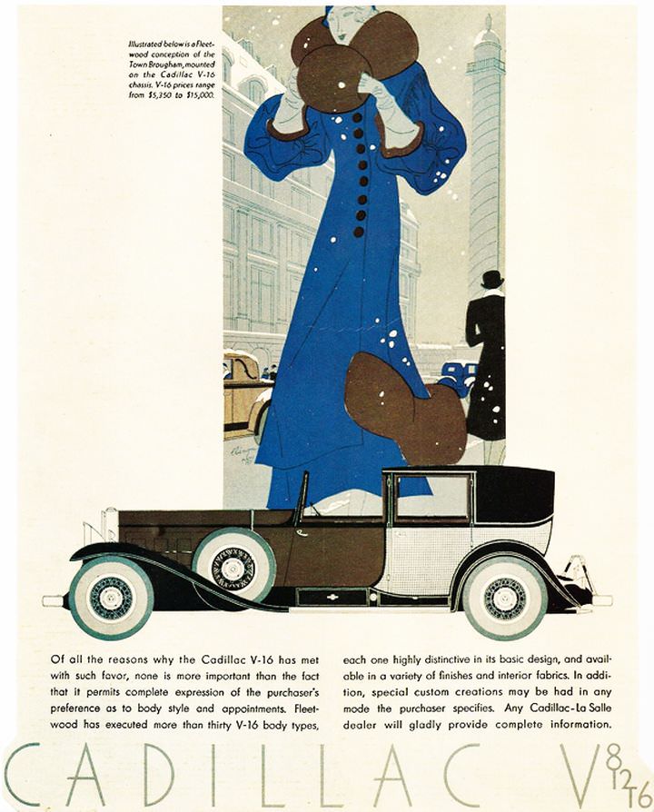 Cadillac advertising, 1931.