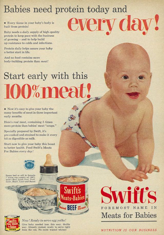 Ridiculous Vintage Food Ads that would be Banned Today, 1940s-1960s