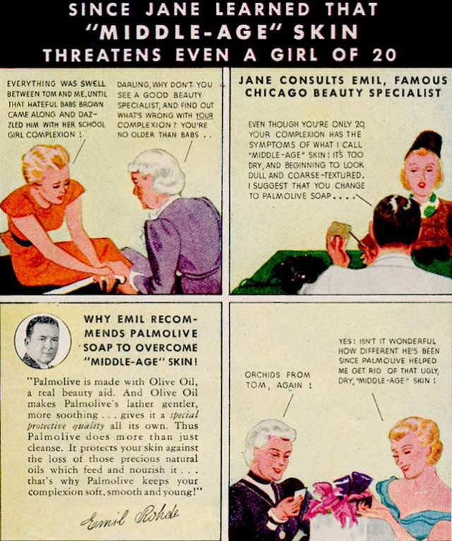 When the Right Soap was Necessary to save the Marriage, Vintage Palmolive Soap ads from the 1930s and 1940s