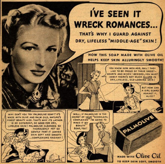 When the Right Soap was Necessary to save the Marriage, Vintage Palmolive Soap ads from the 1930s and 1940s