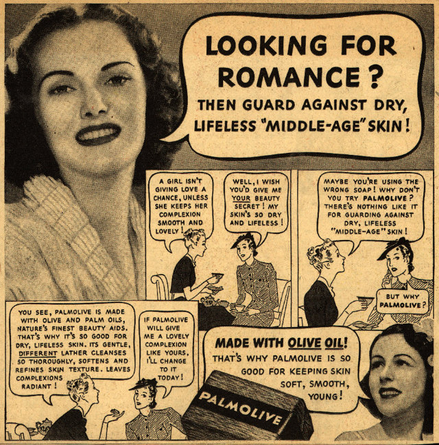 When the Right Soap was Necessary to save the Marriage, Vintage Palmolive Soap ads from the 1930s and 1940s