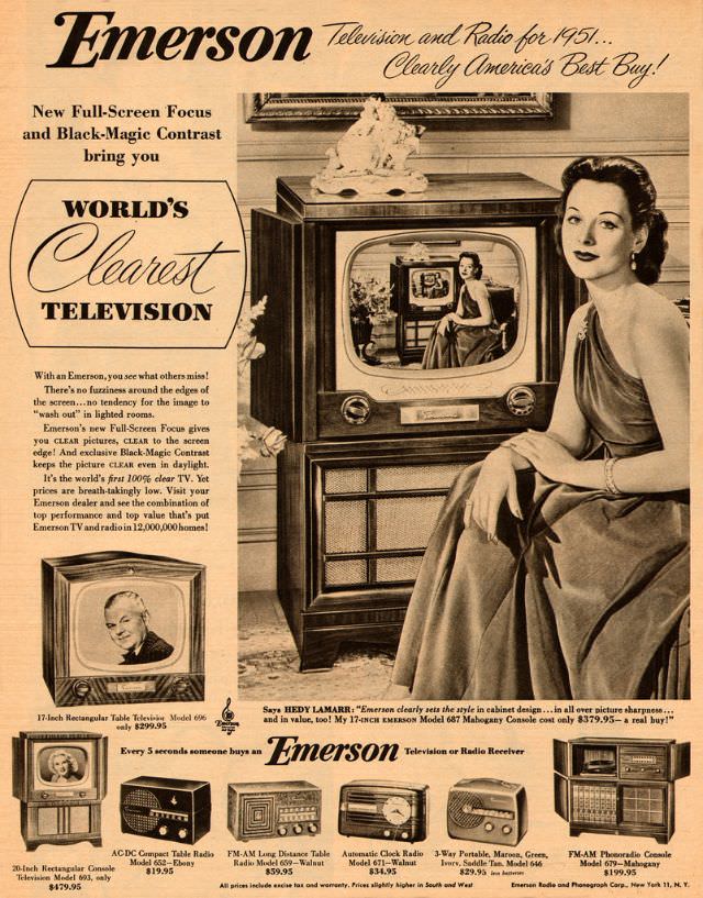 Emerson TV, 1951.