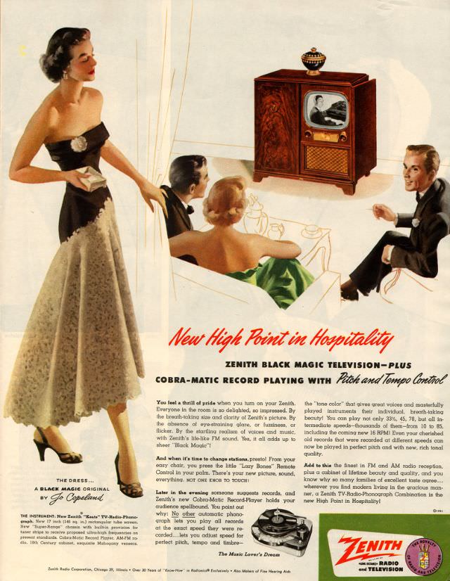 Zenith Black Magic Television, 1951.