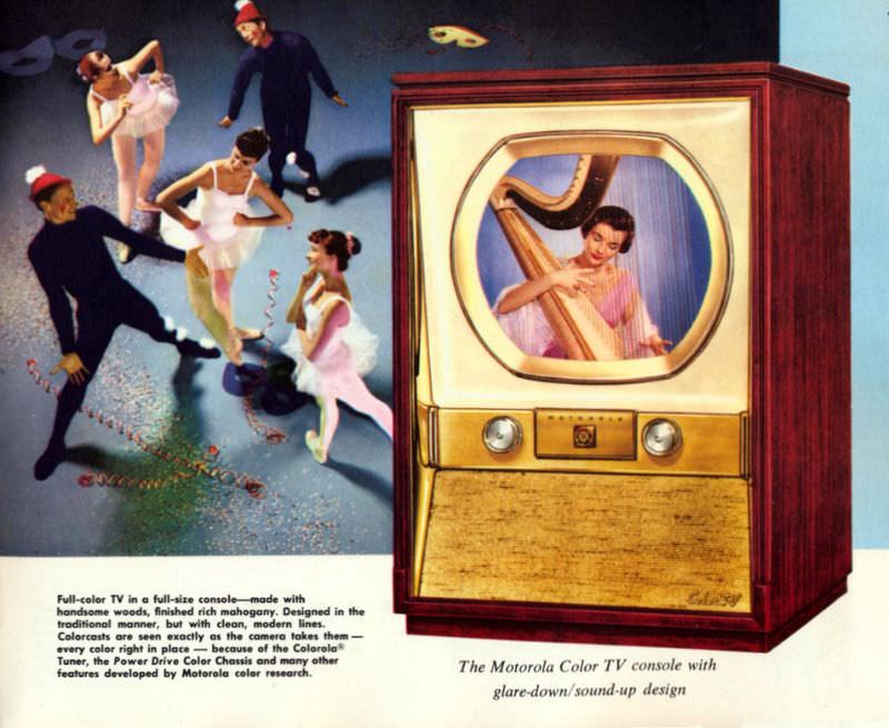 Motorola Color TV with finest picture, finest sound, 1956.