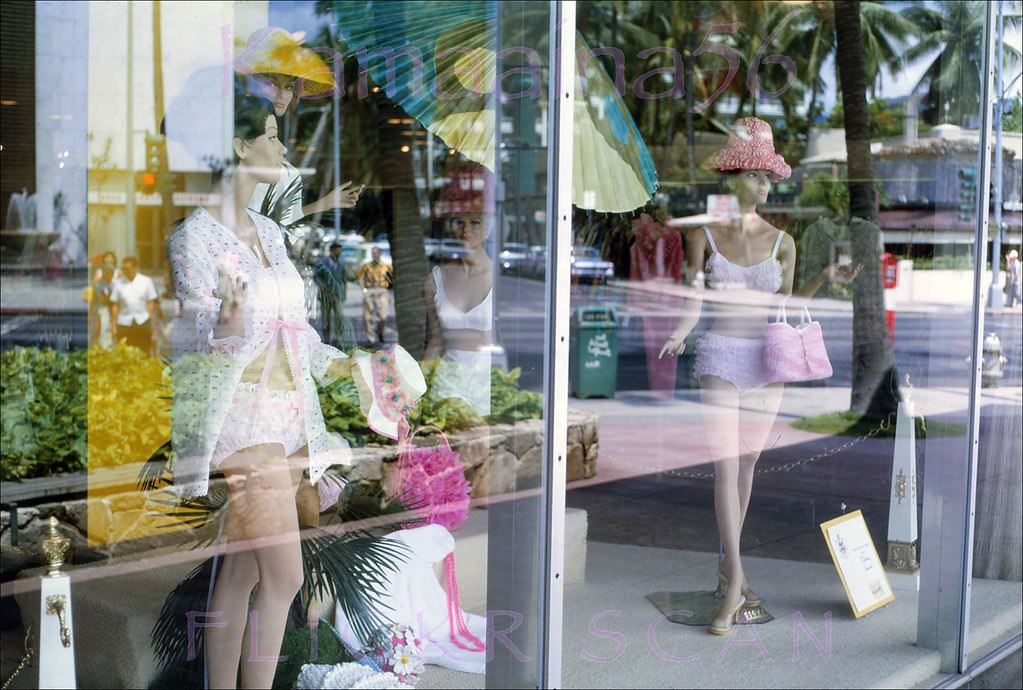 Cutie at a department store, MacInerny’s Waikiki perhaps based on the other photos, 1966