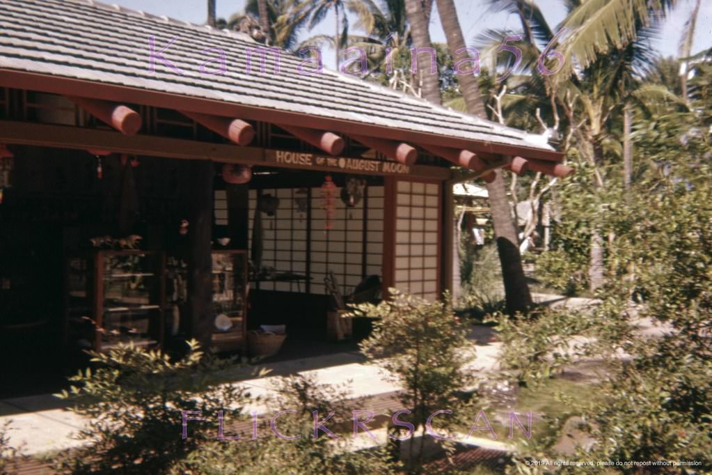 House of the August Moon Oriental store in Waikiki’s International Market Place, 1958