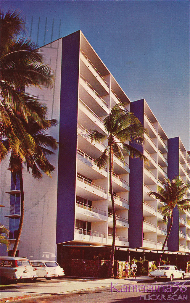 On Beach Walk just makai of Kalakaua Avenue, 1961