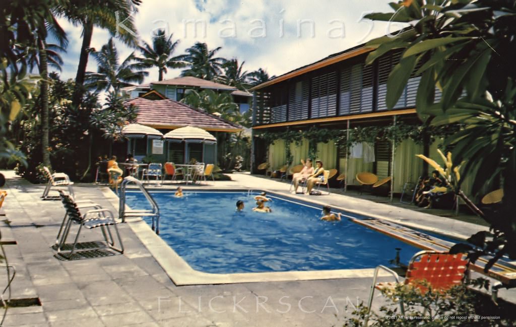 Listed as one of the new hotels of 1955 in an article on Hawaiian tourism in the holiday annual of Paradise of the Pacific, 1955