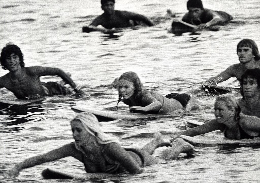 Filming "Charlie's Angels" Episode "Angels in Paradise" in Waikiki, 1970s