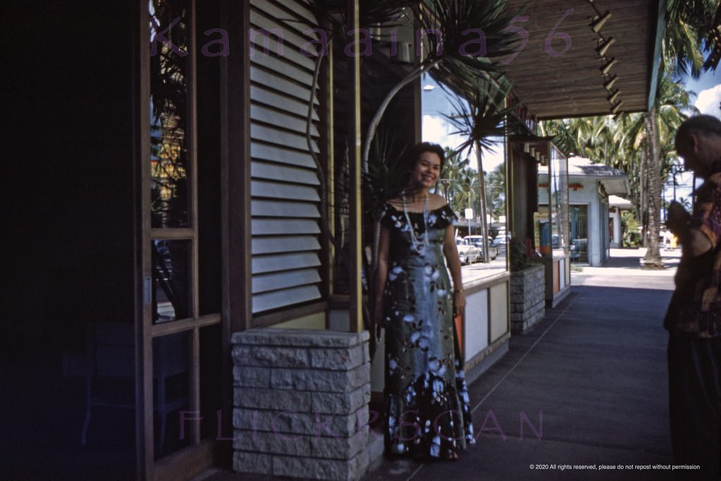 Kalakaua Ave Shops Waikiki, 1958.