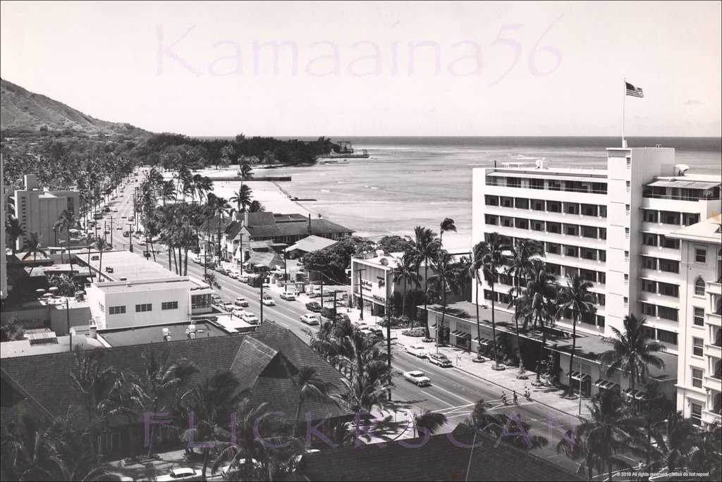 Kalakaua Birdseye Waikiki, 1958