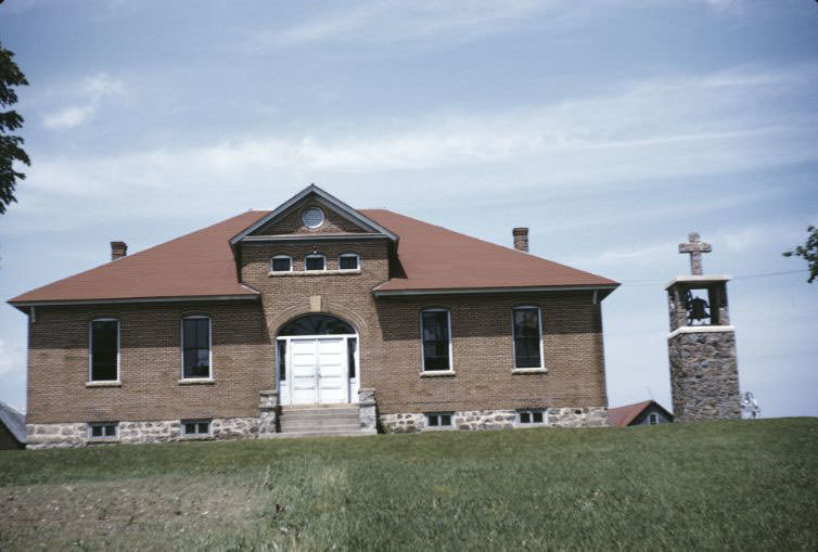 Chapel and schoolhouse, Bethany Indian Mission, Wittenberg, Wisconsin, 1953