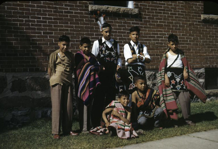 Children program play, Bethany Indian Mission, Wittenberg, Wisconsin, 1953