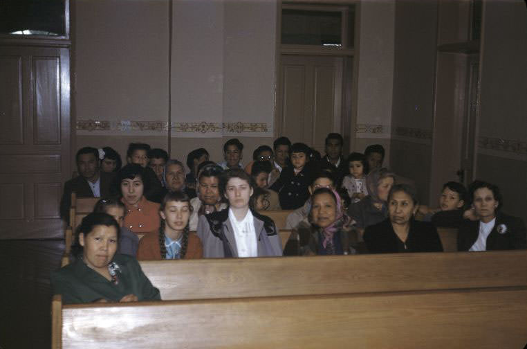 Congregation, Bethany Indian Mission, Wittenberg, Wisconsin, 1953