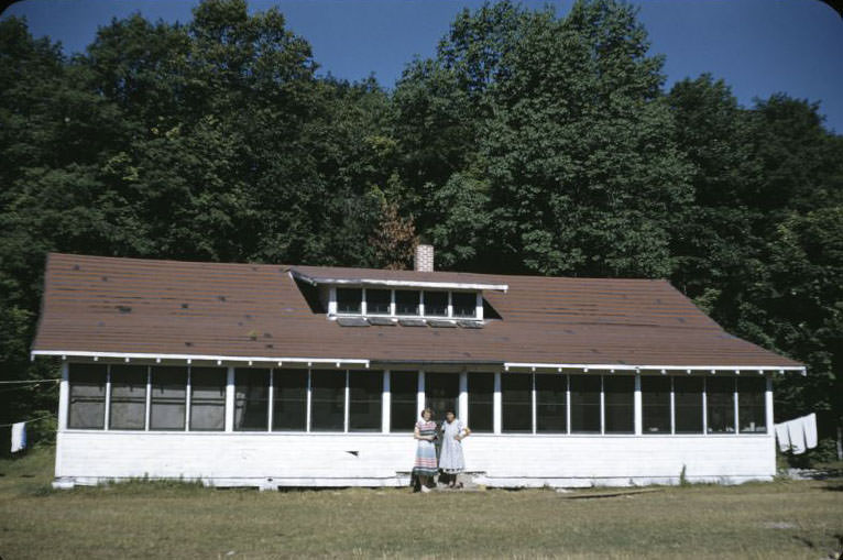 Bunkhouse at Gibraltar orchard, Bethany Indian Mission, Wittenberg, Wisconsin, 1953