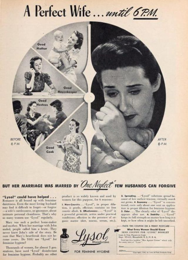 Terrible Vintage Ads that Exploited Women's need for Marital Security from the Past, 1910-1960