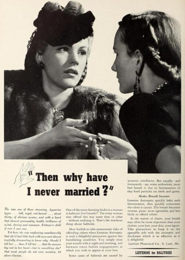 Terrible Vintage Ads that Exploited Women's need for Marital Security from the Past, 1910-1960