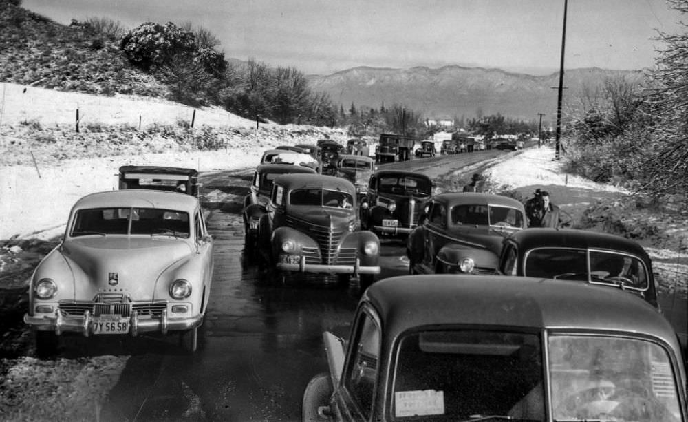 Los Angeles snowfall 1949