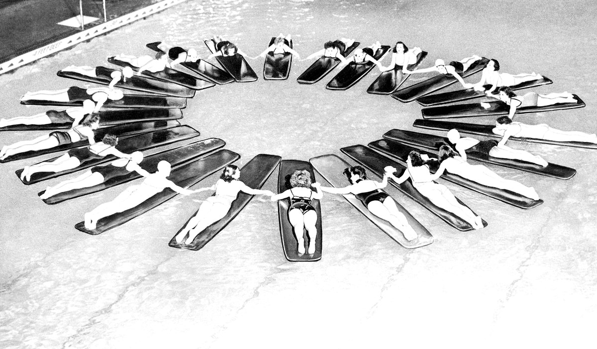 Swimmers in Billy Roses "Aquacade" at the Marine Amphitheater at the New York World's Fair, on June 10, 1939.