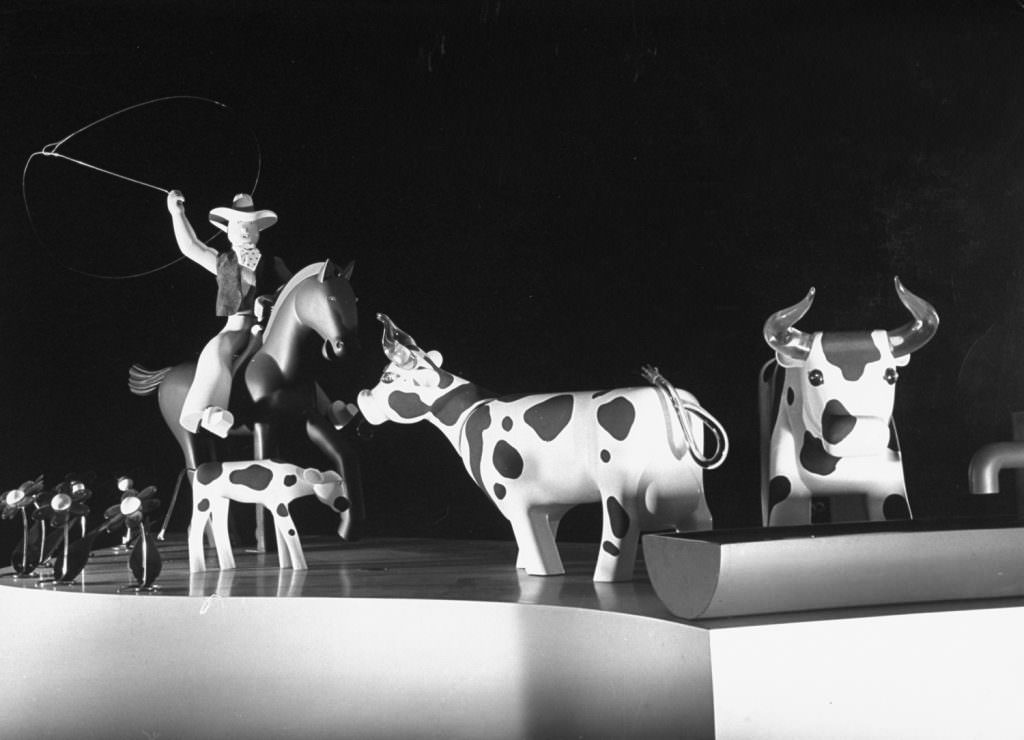 Exhibit featuring raw materials that go into making Ford automobiles, 1939 New York World’s Fair.