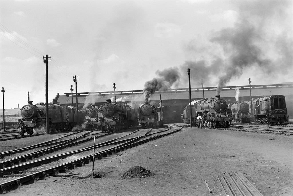 Polmadie locomotive shed, Glasgow, 1962.