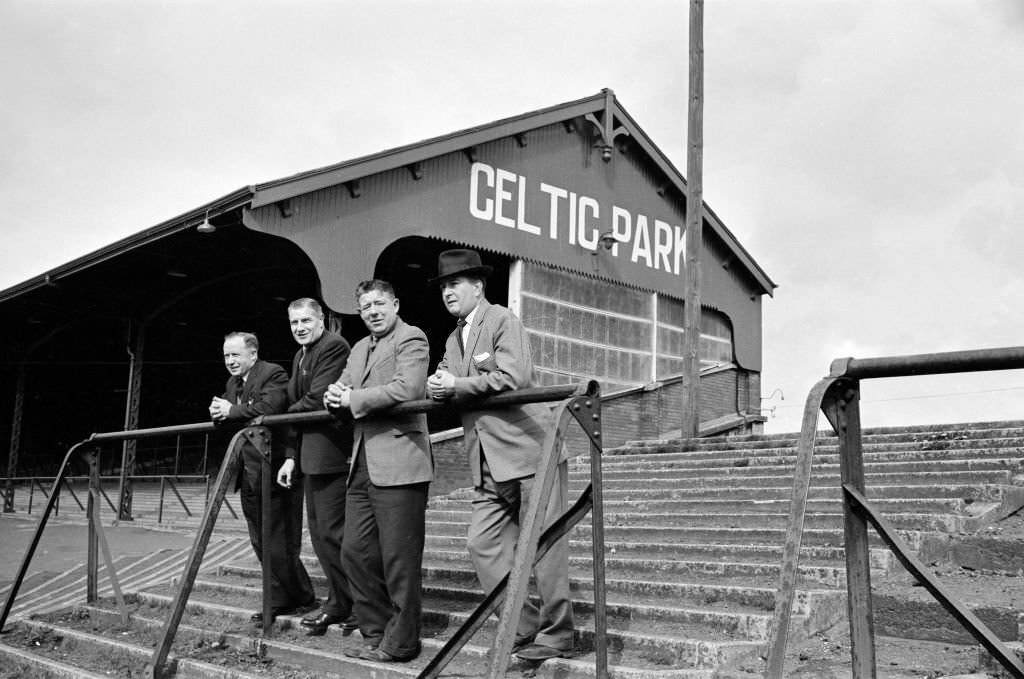 Former Celtic football players visit their former grounds. 26th March 1961.