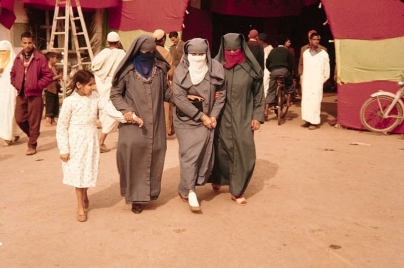 Muslim women in Casablanca, 1960s