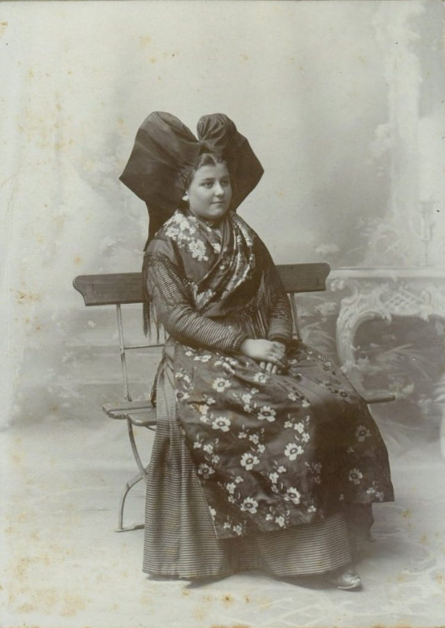 Alsatian Women in their Traditional Costumes and beautiful Headdress from the Early 20th Century