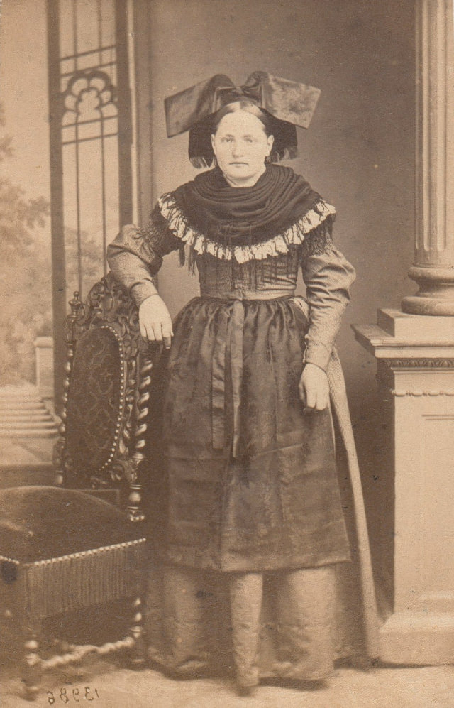 Alsatian Women in their Traditional Costumes and beautiful Headdress from the Early 20th Century