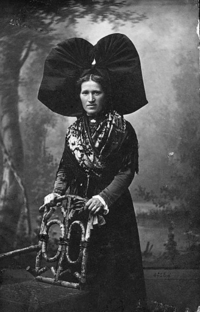 Alsatian Women in their Traditional Costumes and beautiful Headdress from the Early 20th Century