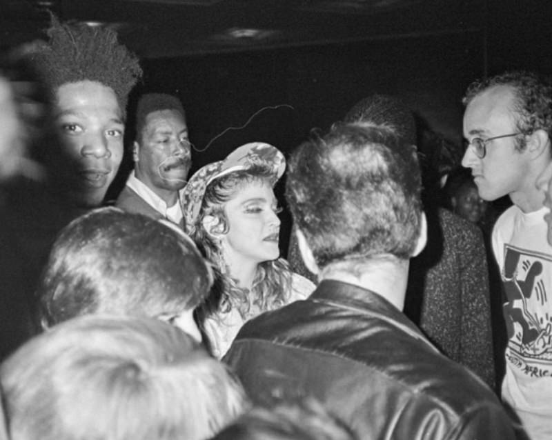 Andy Warhol Photographed Jean-Michel Basquiat, Madonna, Keith Haring, Fab 5 Freddy, Futura 2000 in 1985 in New York City