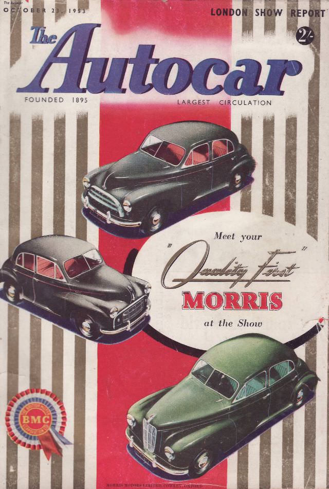 The Autocar magazine cover, October 23, 1953