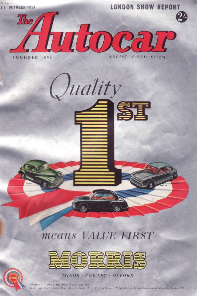 The Autocar magazine cover, October 22, 1954