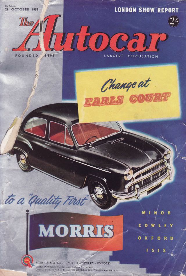 The Autocar magazine cover, October 21, 1955