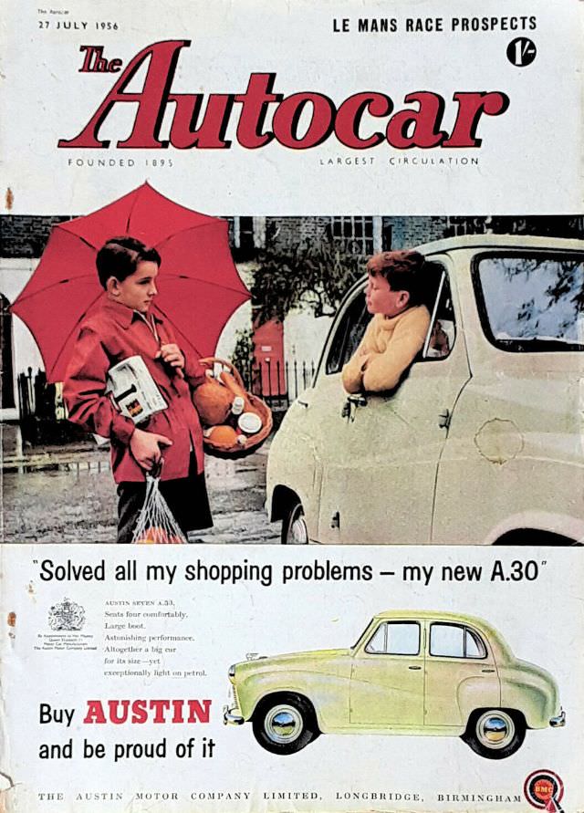 The Autocar magazine cover, July 27, 1956