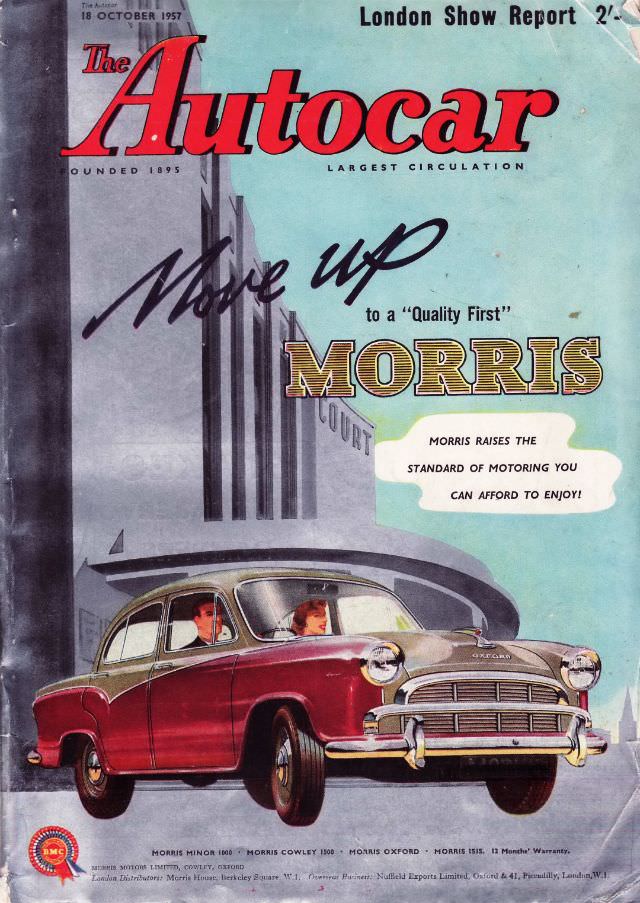 The Autocar magazine cover, October 18, 1957