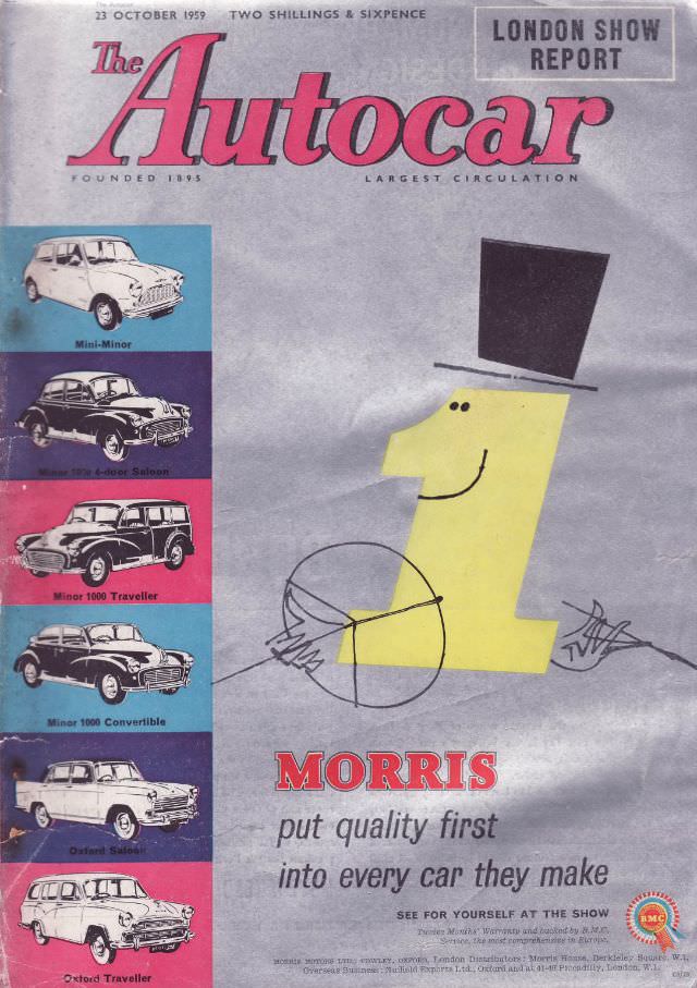 The Autocar magazine cover, October 23, 1959