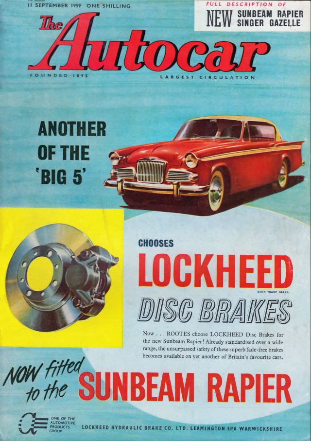 The Autocar magazine cover, September 11, 1959